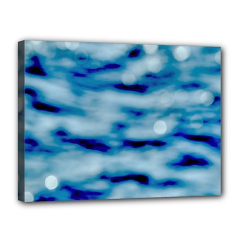Blue Waves Abstract Series No5 Canvas 16  X 12  (stretched) by DimitriosArt