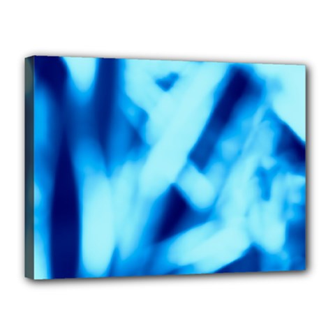 Blue Abstract 2 Canvas 16  X 12  (stretched) by DimitriosArt