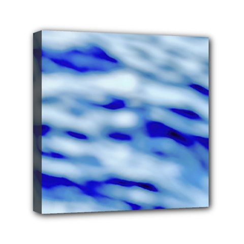 Blue Waves Abstract Series No10 Mini Canvas 6  X 6  (stretched) by DimitriosArt