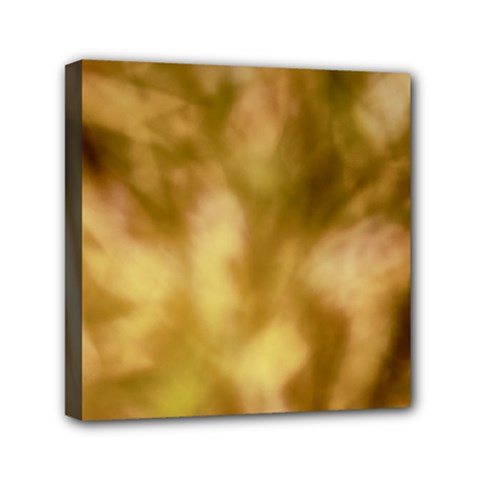 Orange Papyrus Abstract Mini Canvas 6  X 6  (stretched) by DimitriosArt