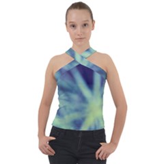 Cold Stars Cross Neck Velour Top by DimitriosArt