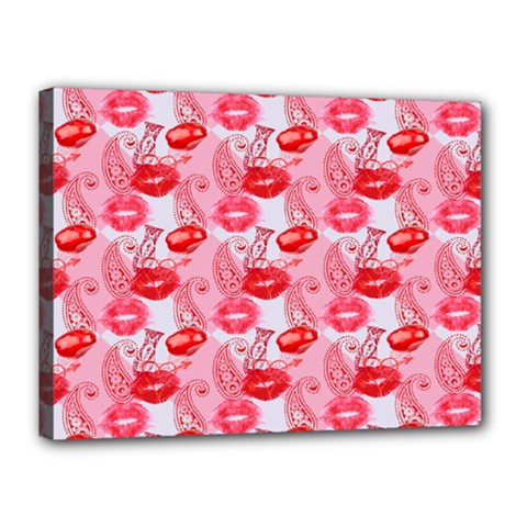 Rose Lips Canvas 16  X 12  (stretched) by Sparkle