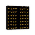 Golden Hearts On Black Freedom Mini Canvas 4  x 4  (Stretched) View1