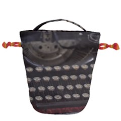 Keyboard From The Past Drawstring Bucket Bag by DimitriosArt