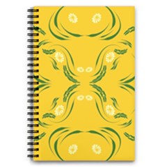 Floral Folk Damask Pattern Fantasy Flowers Floral Geometric Fantasy 5 5  X 8 5  Notebook by Eskimos