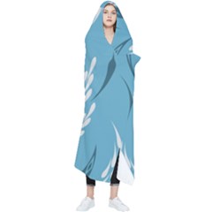 Folk Flowers Print Floral Pattern Ethnic Art Wearable Blanket by Eskimos