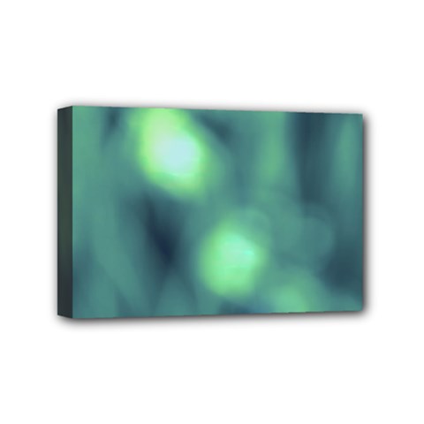 Green Vibrant Abstract Mini Canvas 6  X 4  (stretched) by DimitriosArt