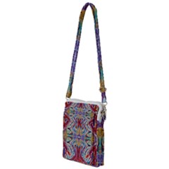 Red Feathers Multi Function Travel Bag by kaleidomarblingart