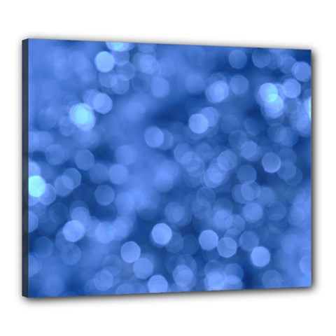 Light Reflections Abstract No5 Blue Canvas 24  X 20  (stretched) by DimitriosArt