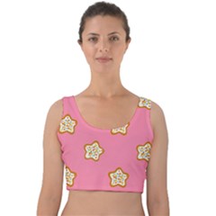 Cookies Pattern Pink Velvet Crop Top by Littlebird
