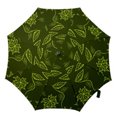 Folk Flowers Print Floral Pattern Ethnic Art Hook Handle Umbrellas (large) by Eskimos