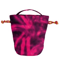 Purple Abstract Stars Drawstring Bucket Bag by DimitriosArt