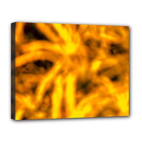 Golden Abstract Stars Canvas 14  X 11  (stretched) by DimitriosArt