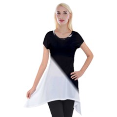 Gradient Short Sleeve Side Drop Tunic by Sparkle