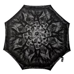 Bw Creepy Fantasy Scene Artwork Hook Handle Umbrellas (large) by dflcprintsclothing