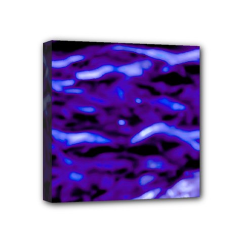 Purple  Waves Abstract Series No2 Mini Canvas 4  X 4  (stretched) by DimitriosArt