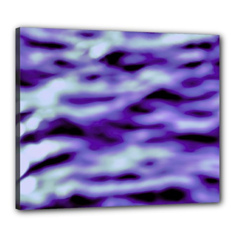 Purple  Waves Abstract Series No3 Canvas 24  X 20  (stretched) by DimitriosArt