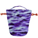 Purple  Waves Abstract Series No3 Drawstring Bucket Bag View1