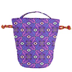 Abstract Illustration With Eyes Drawstring Bucket Bag by SychEva