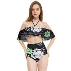 Digital Illusion Halter Flowy Bikini Set  by Sparkle