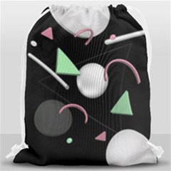 Digital Illusion Drawstring Bag (large) by Sparkle