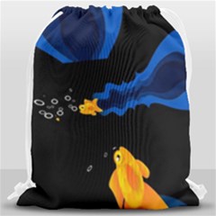 Digital Illusion Drawstring Bag (large) by Sparkle