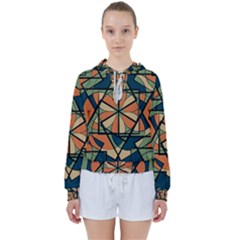 Abstract Pattern Geometric Backgrounds   Women s Tie Up Sweat by Eskimos