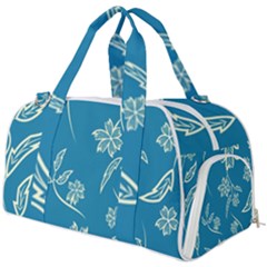 Folk Flowers Print Floral Pattern Ethnic Art Burner Gym Duffel Bag by Eskimos