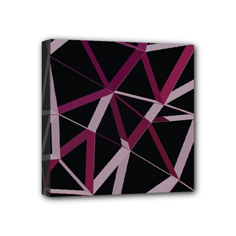 3d Lovely Geo Lines Iii Mini Canvas 4  X 4  (stretched) by Uniqued