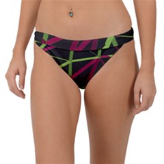 3d Lovely Geo Lines X Band Bikini Bottom by Uniqued