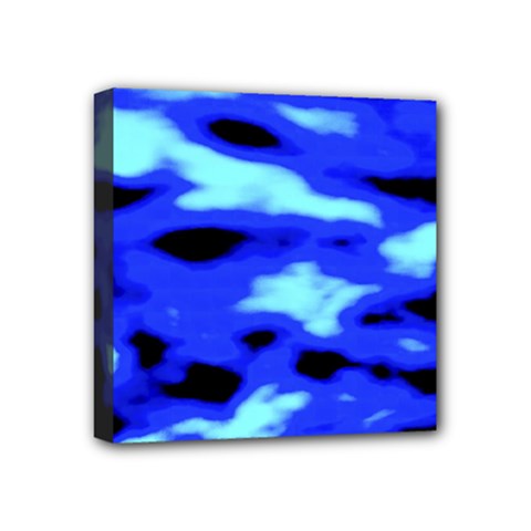 Blue Waves Abstract Series No11 Mini Canvas 4  X 4  (stretched) by DimitriosArt