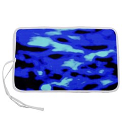 Blue Waves Abstract Series No11 Pen Storage Case (l) by DimitriosArt