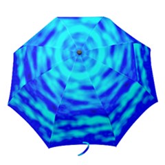 Blue Waves Abstract Series No12 Folding Umbrellas by DimitriosArt
