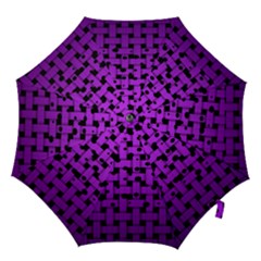 Weaved Bubbles At Strings, Purple, Violet Color Hook Handle Umbrellas (large) by Casemiro