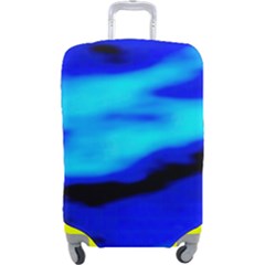 Blue Waves Abstract Series No13 Luggage Cover (large) by DimitriosArt