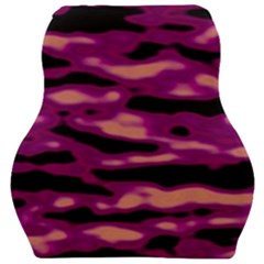 Velvet  Waves Abstract Series No1 Car Seat Velour Cushion  by DimitriosArt
