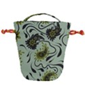 Floral pattern paisley style Paisley print.  Drawstring Bucket Bag View2