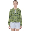Floral folk damask pattern Fantasy flowers  Women s Tie Up Sweat View1