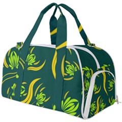 Folk Flowers Print Floral Pattern Ethnic Art Burner Gym Duffel Bag by Eskimos