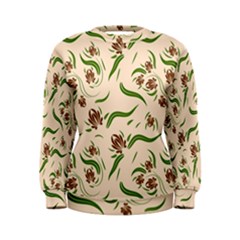 Folk Flowers Print Floral Pattern Ethnic Art Women s Sweatshirt by Eskimos