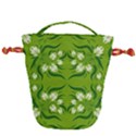 Floral folk damask pattern  Drawstring Bucket Bag View1