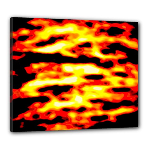 Red  Waves Abstract Series No19 Canvas 24  X 20  (stretched) by DimitriosArt