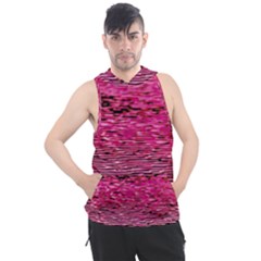 Pink  Waves Flow Series 1 Men s Sleeveless Hoodie by DimitriosArt