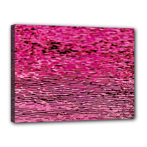 Pink  Waves Flow Series 1 Canvas 16  X 12  (stretched) by DimitriosArt