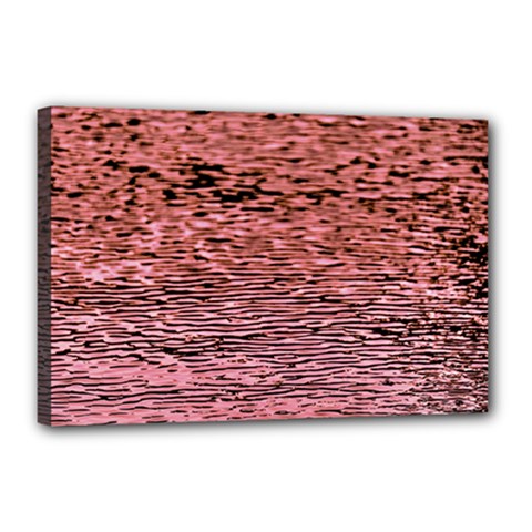Pink  Waves Flow Series 2 Canvas 18  X 12  (stretched) by DimitriosArt