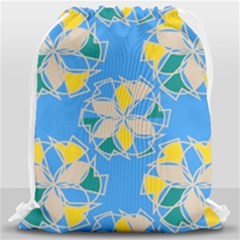 Abstract Pattern Geometric Backgrounds   Drawstring Bag (large) by Eskimos