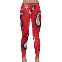 Floral Pattern Paisley Style Paisley Print   Lightweight Velour Classic Yoga Leggings by Eskimos