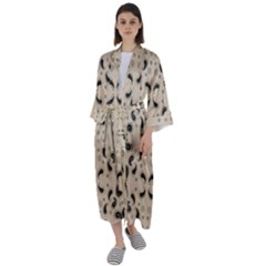 Floral Pattern Paisley Style Paisley Print   Maxi Satin Kimono by Eskimos