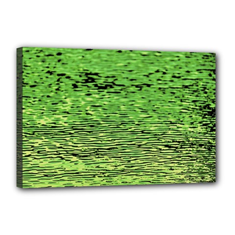 Green Waves Flow Series 2 Canvas 18  X 12  (stretched) by DimitriosArt