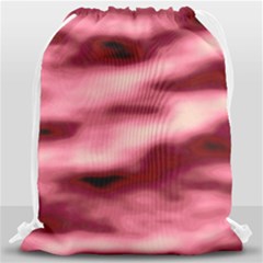 Pink  Waves Flow Series 5 Drawstring Bag (large) by DimitriosArt